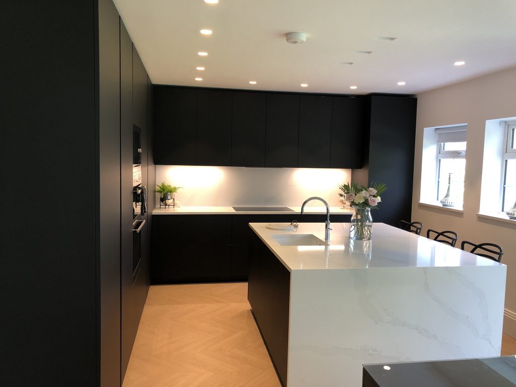 Dark Kitchen, Black Kitchen, Matt Black Kitchen, Kitchen, Black